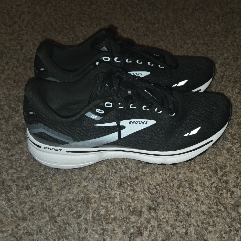 Brooks Black and White Athletic Sneakers
